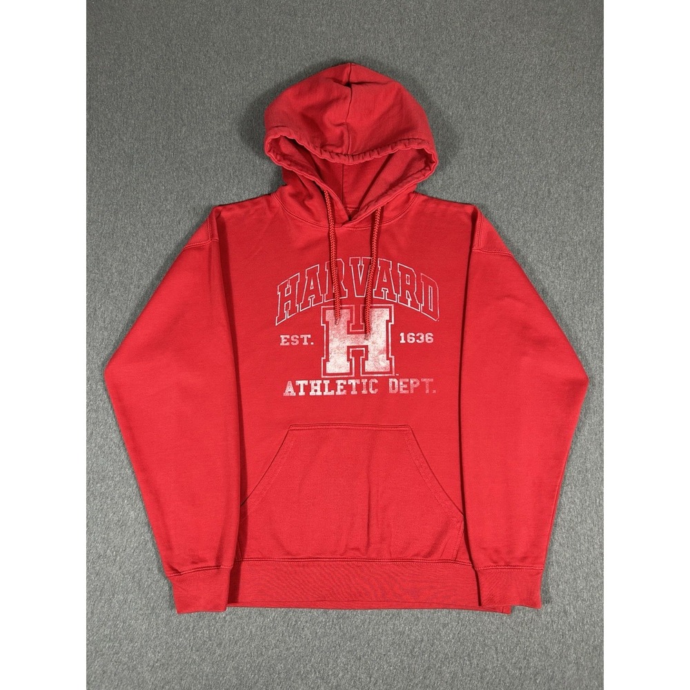 Tee Luv Harvard University Athletic Dept Hoodie Men's Red Pullover L